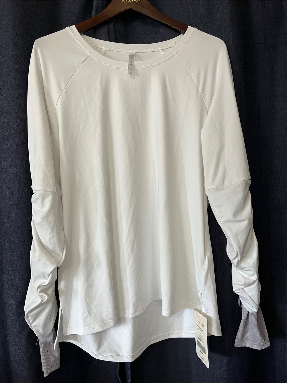 NWT Fabletics White Cashel Adjustable Long Sleeve Top II White